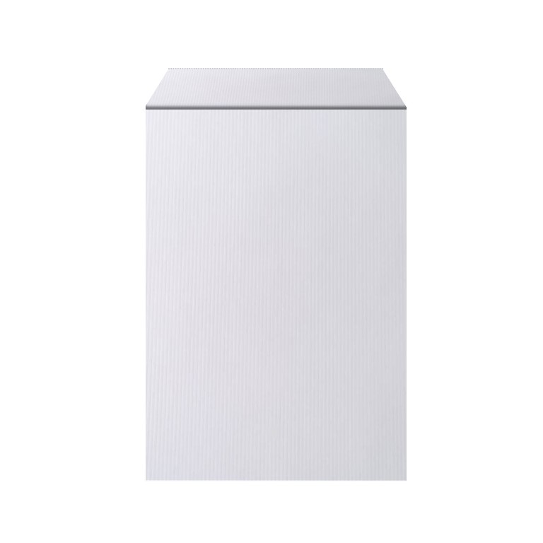 Smart buy: Geschenkflachbeutel mit klappe, außen und innen uni weiß auf stark enggerippt mattem Papier.
 