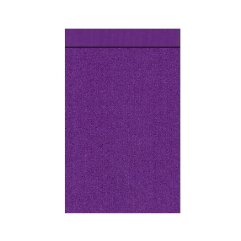 Geschenktüten mit 2 cm klappe, Außen und innen uni violett auf geripptes mattes starkes Papier.
 