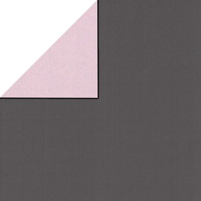 Geschenkpaper vorne uni taupe, hinten uni zartes rosa auf geripptes mattes starkes Papier.
 